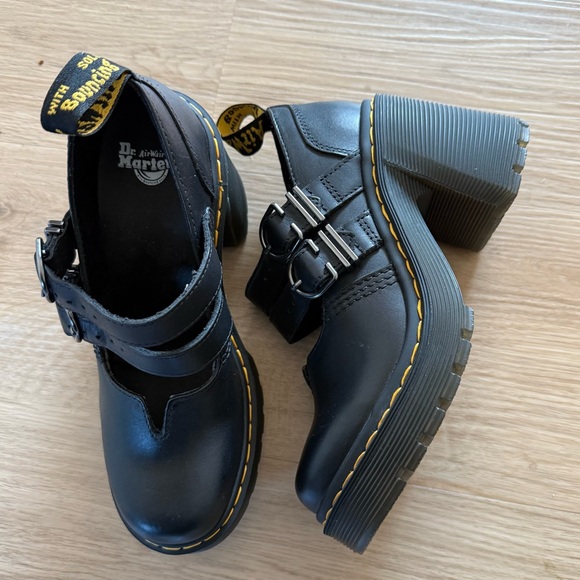 Dr. Martens Shoes - Dr. Martens Eviee Pump - Women's Sz 6 L US Black Stacked Heel